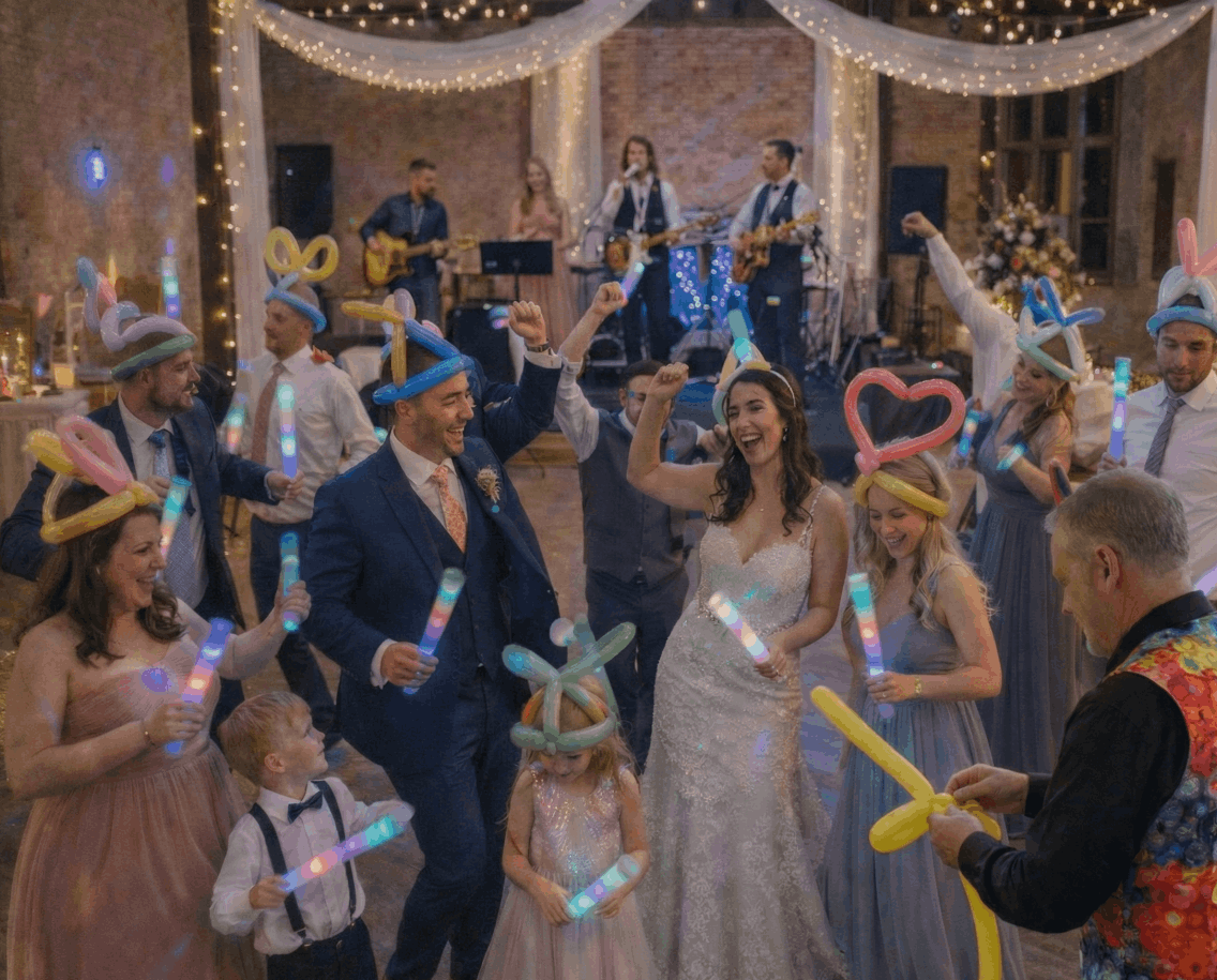 Phil Twisting Balloons at Wedding in Burlington Ontario