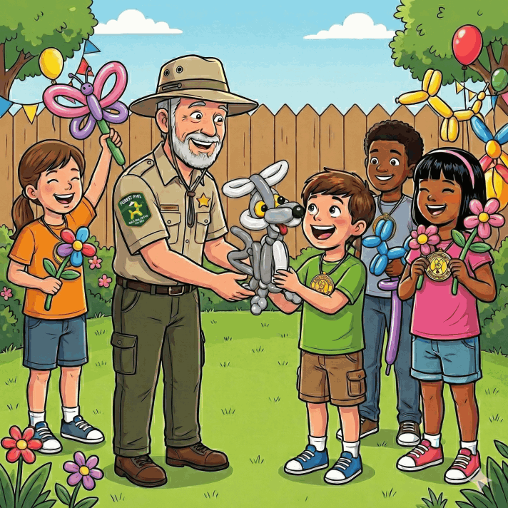 Forest Phil Twisting Birthday Balloons Hamilton Ontario Canada