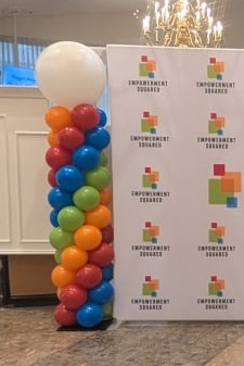 Custom balloon Columns and Arches for Retail Promotions. Ice Cream Cone Balloon Column Hamilton