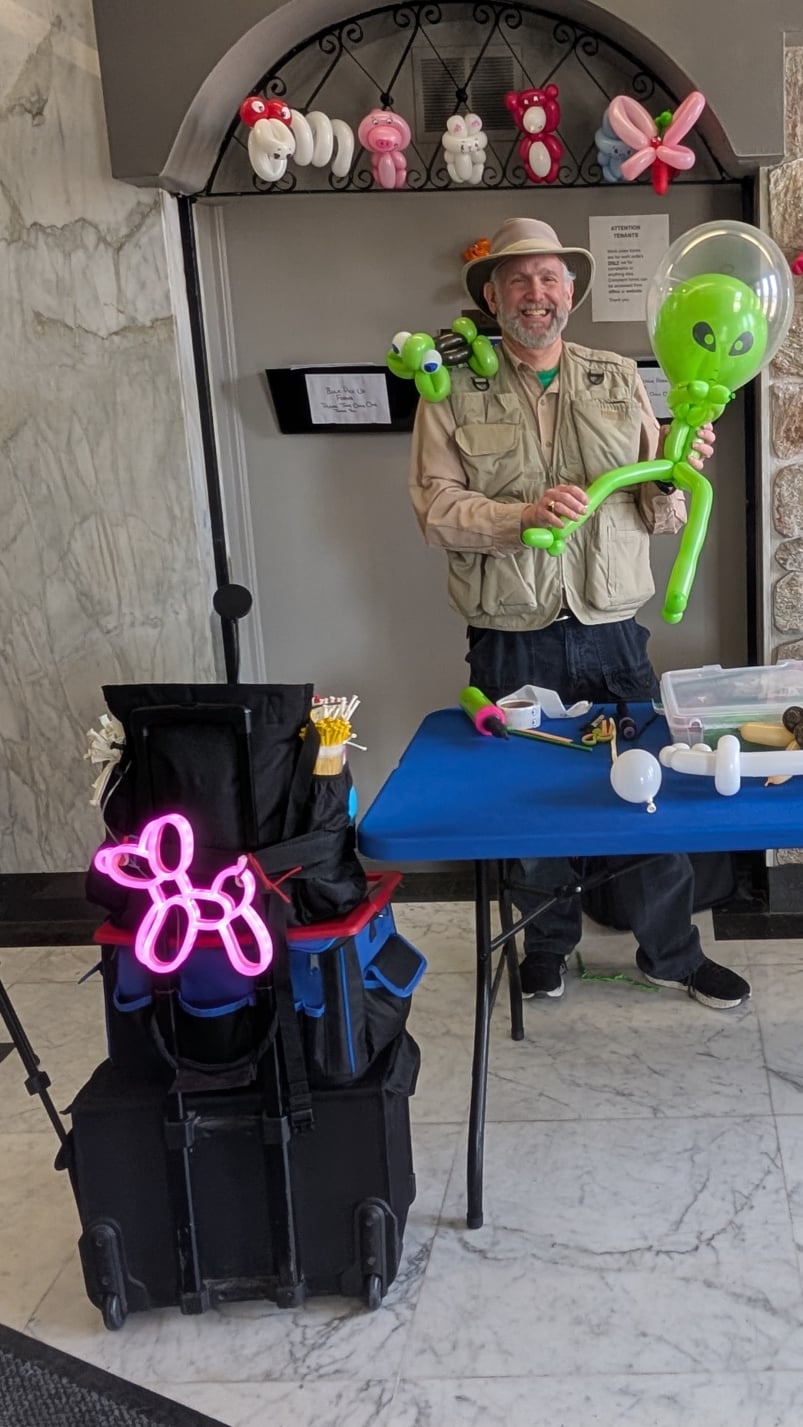 Forest Phil the Balloon Guy with Balloon Alien