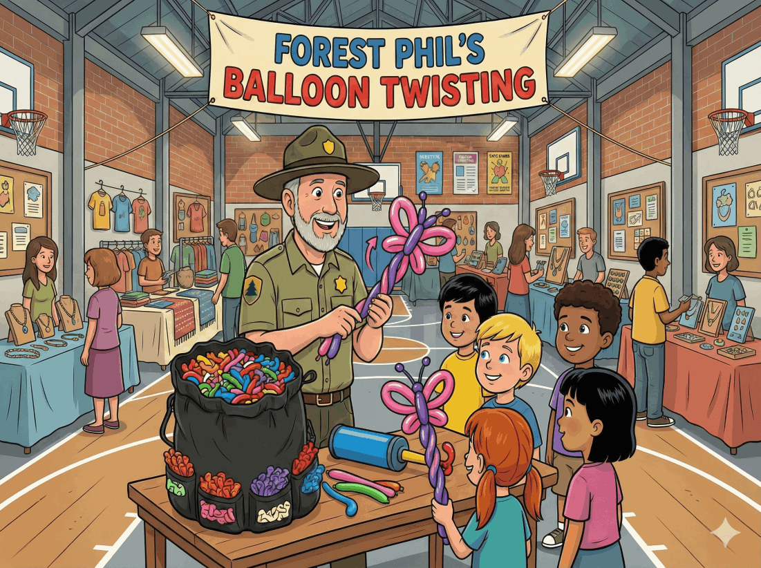 Forest Phil Balloon Ranger at Craft Fair Ontario