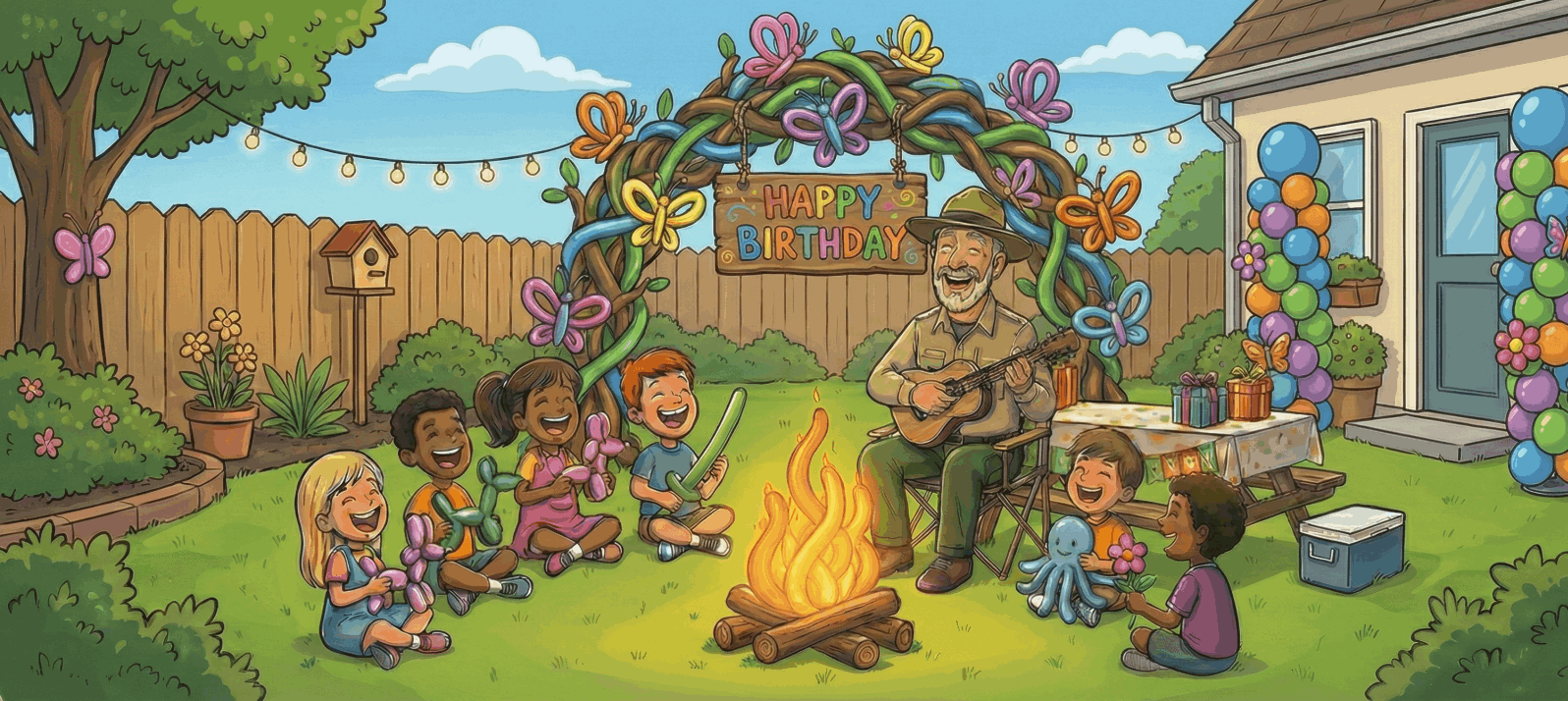 Balloon Arch and Columns Towers at Birthday Party Hamilton ON