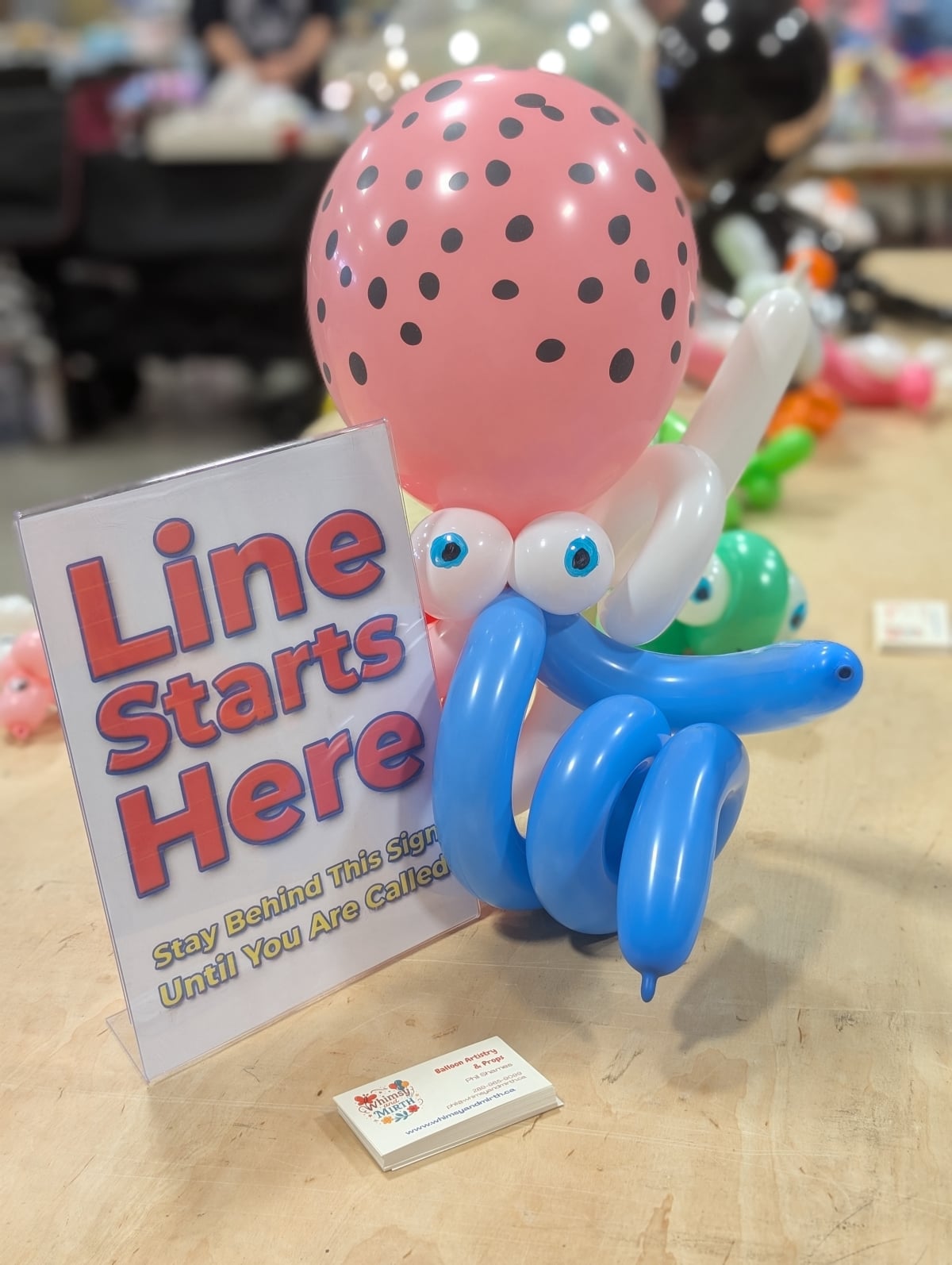 Balloon Animal Octopus at event in Ancaster twisted by Phil the Balloon Guy